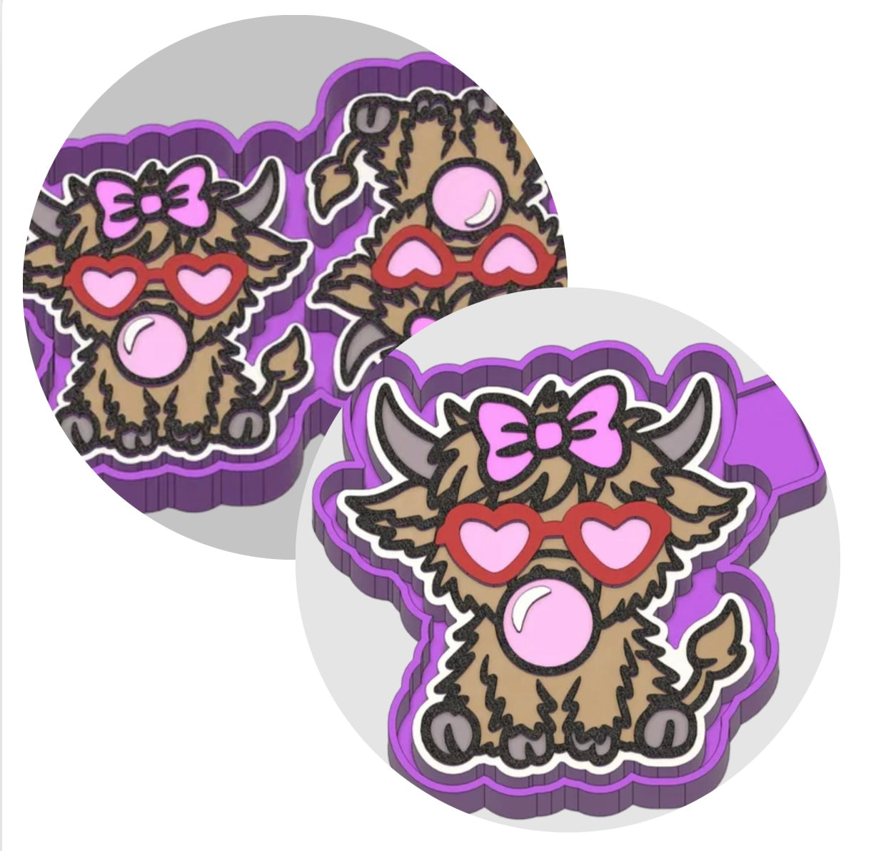 Car freshie and vent clip molds set.