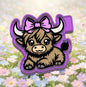 Cute bow highland cow car freshie.
