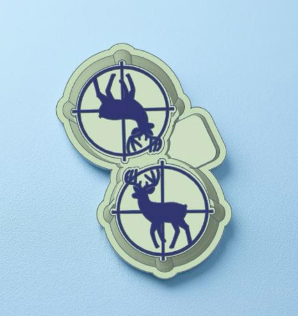 Deer in a scope car freshie mold n