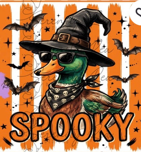 Spooky Duck square cardstock