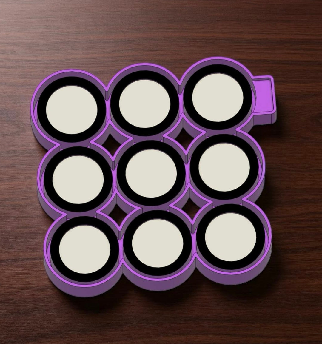 9- 2” round cardstock freshie mold.