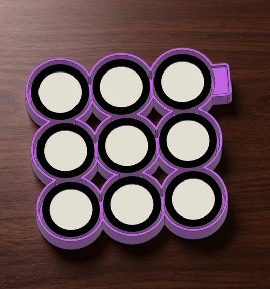 9- 2” round cardstock freshie mold.