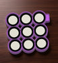 9- 2” round cardstock freshie mold.