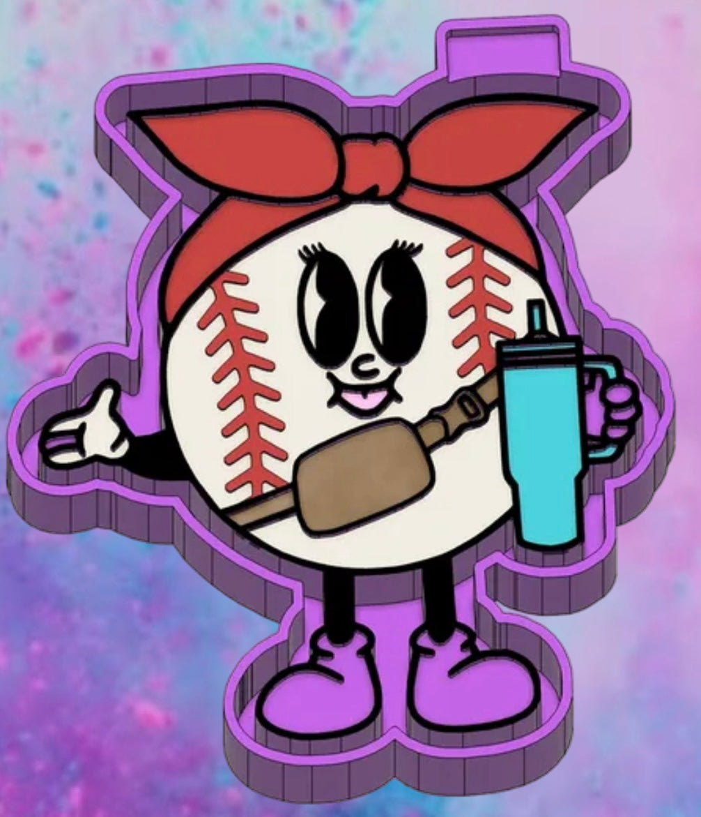 Boujee baseball car freshie mold