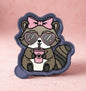 Heart raccoon with sunglasses car freshie.