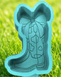 Cow print boot with bow car freshie mold.
