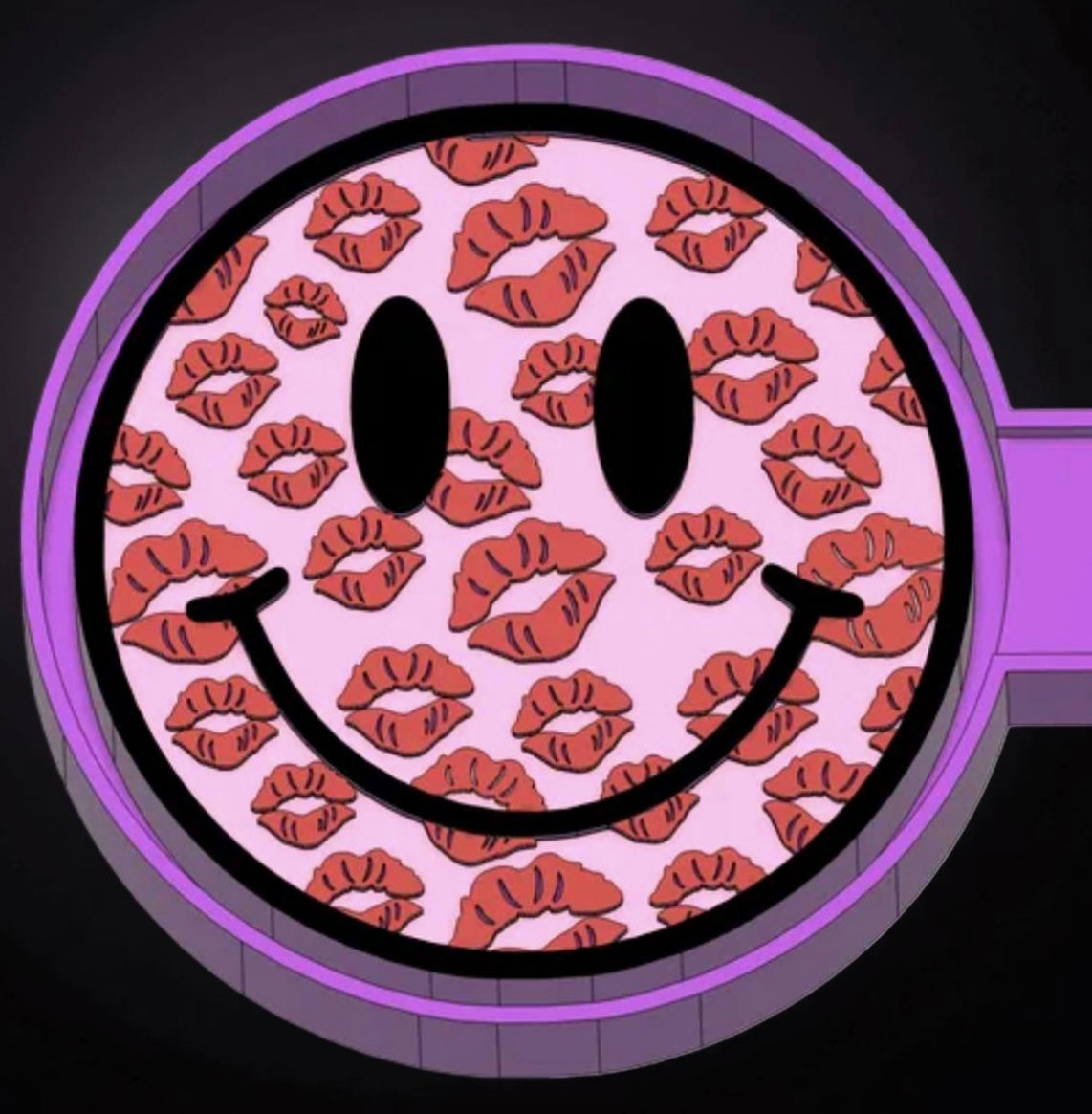 Smiley face with lips car freshie mold.