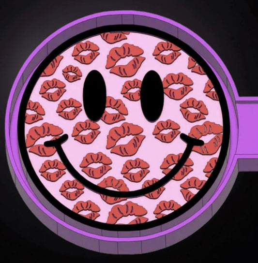 Smiley face with lips car freshie mold.