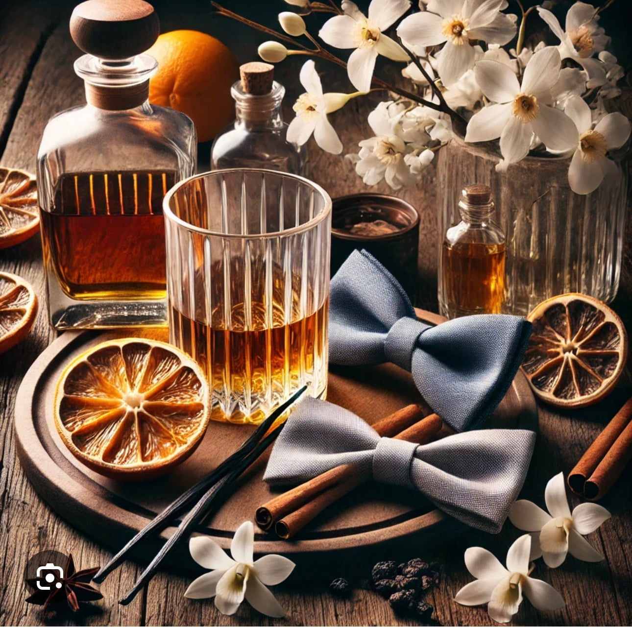 Bowties & Bourbon scented aroma beads.