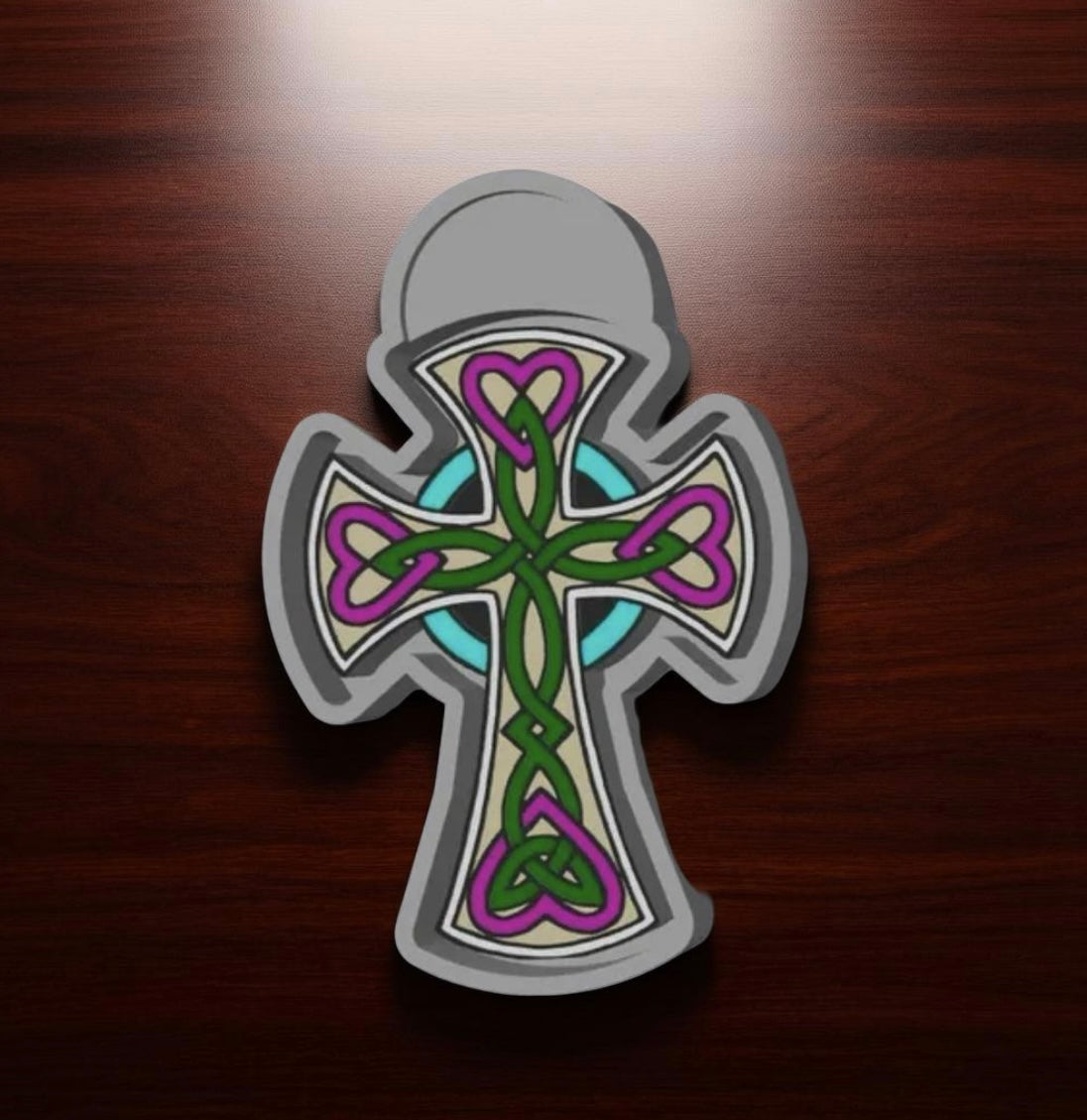 Heart cross car freshie mold.