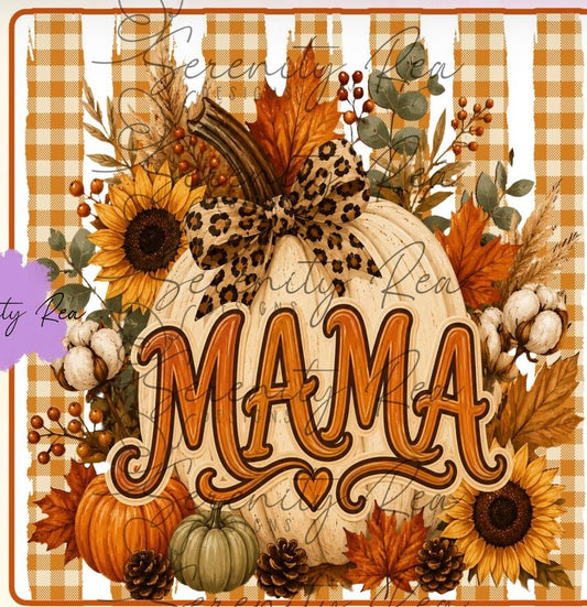 Mama pumpkin square cardstock