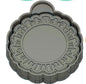 Ruffled round cardstock car freshie mold.