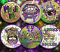 Mardi Gras card stock for  car freshie.