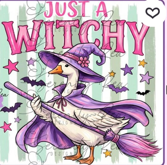 Just a witchy silly goose square cardstock