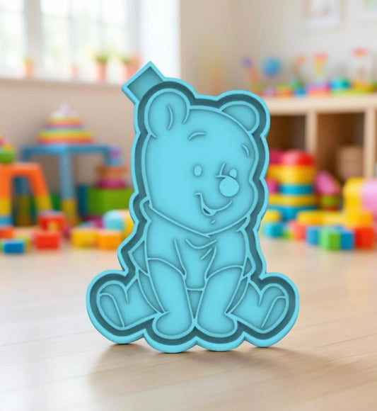 Pooh sitting freshie mold.