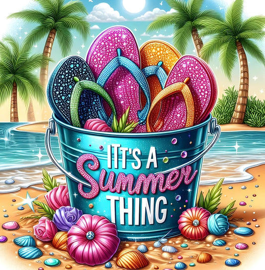 It a summer thing  round cardstock