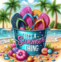 It a summer thing  round cardstock