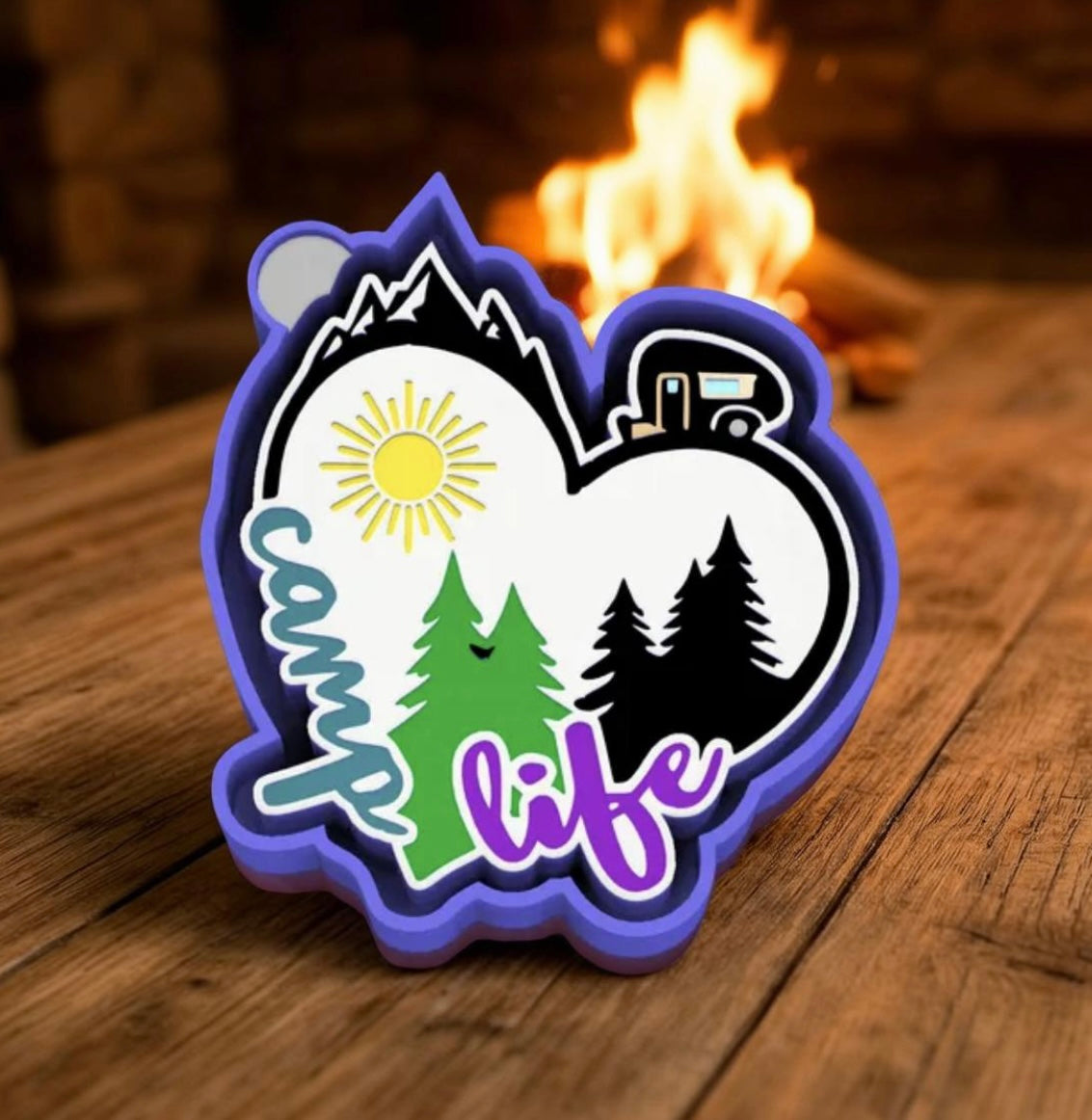 Camp life car freshie mold.