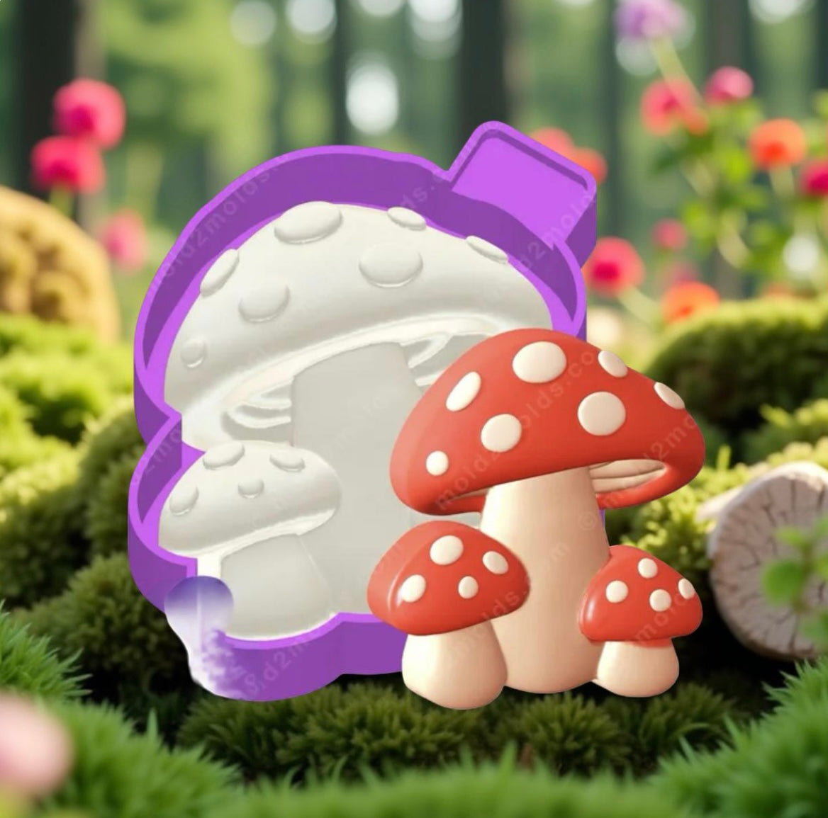 3D mushroom car freshie mold.