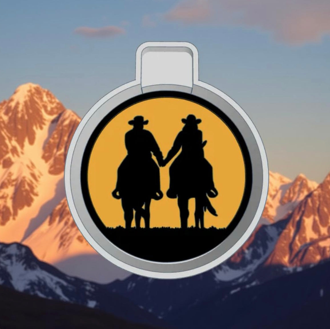 Cowboy and cowgirl car freshie mold.