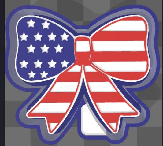 Stars and Stripes bow freshie mold