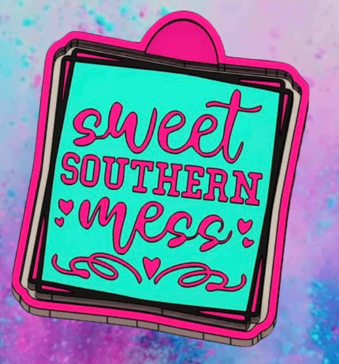 Sweet Southern Mess car freshie mold.