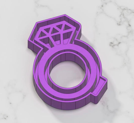 Diamond ring car freshie mold.