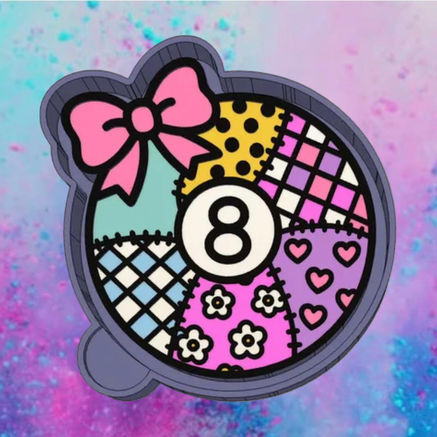 Patchwork 8 ball freshie mold
