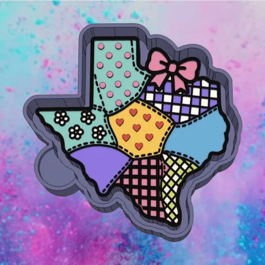 Patchwork Texas freshie mold