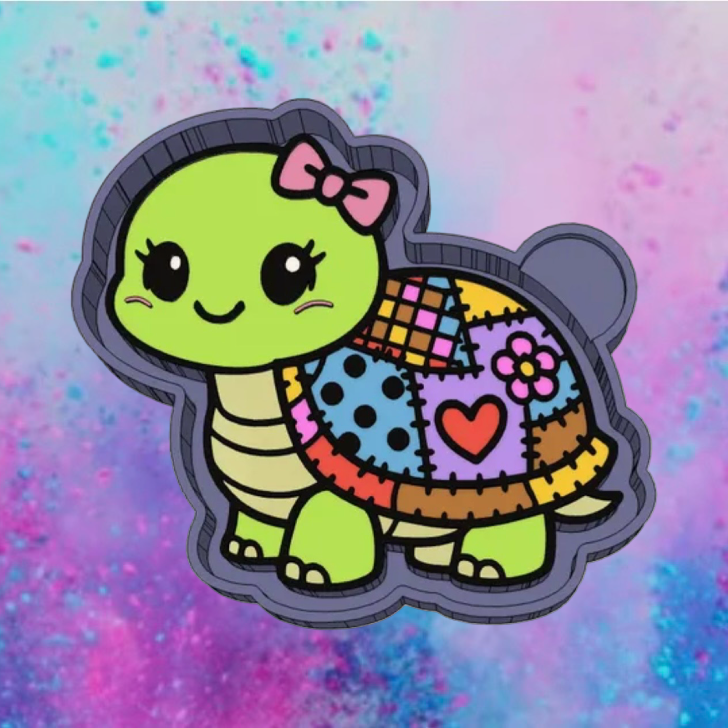 Patchwork turtle freshie mold