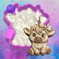 3D highland cow with bow freshie mold