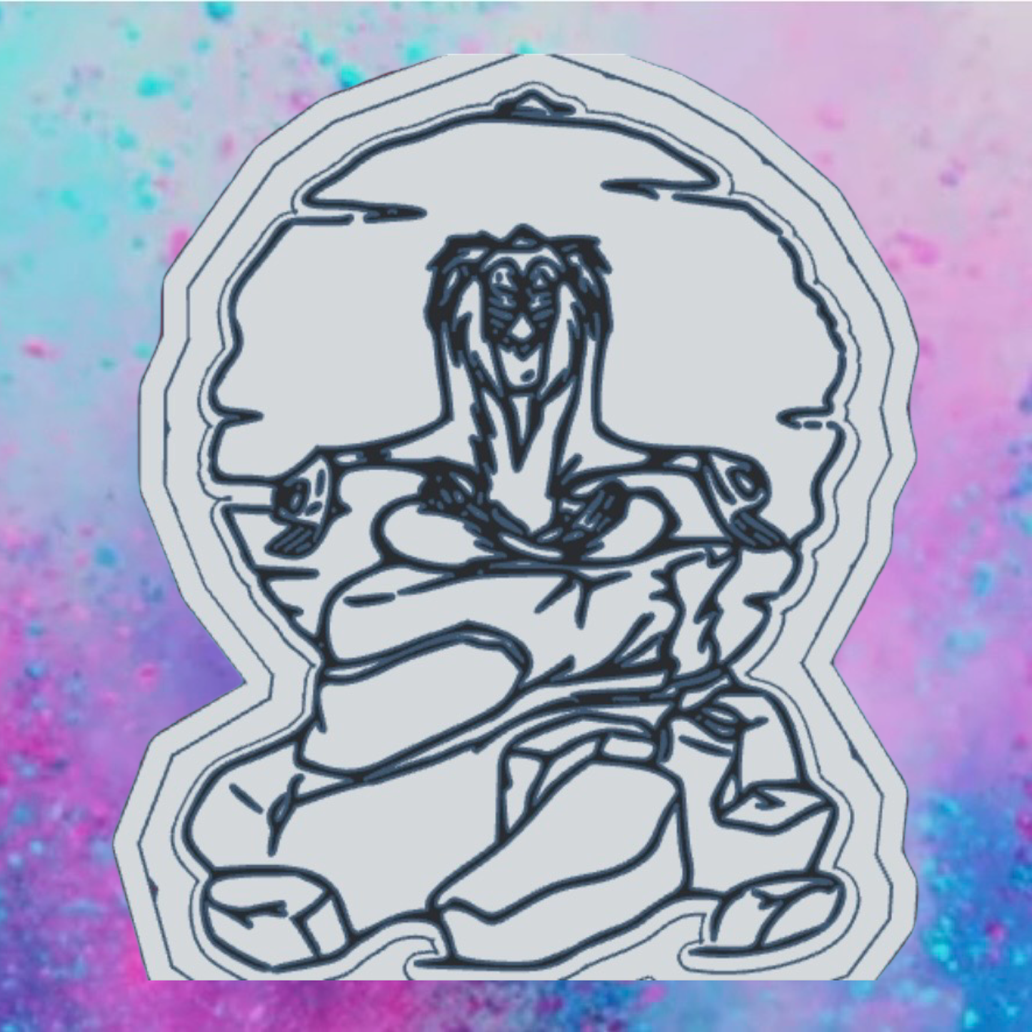 Lion King Rafiki freshie mold