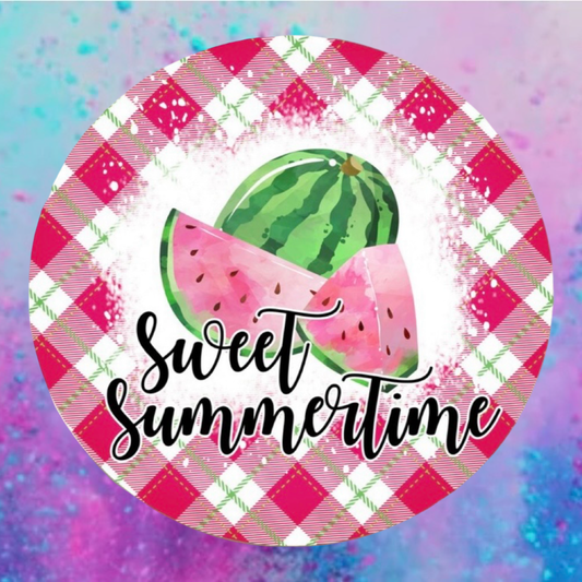 Sweet summertime round cardstock