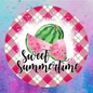 Sweet summertime round cardstock