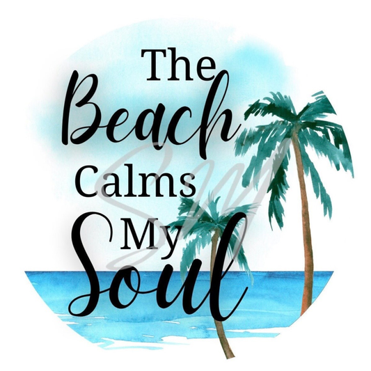 The beach is my soul round cardstock