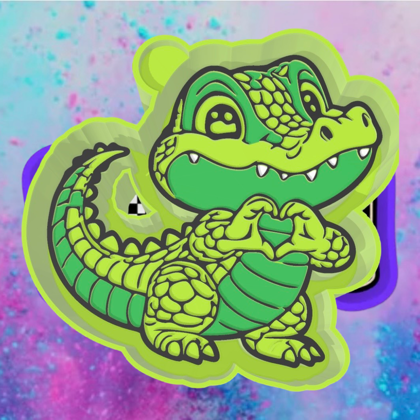Cute gator freshie mold
