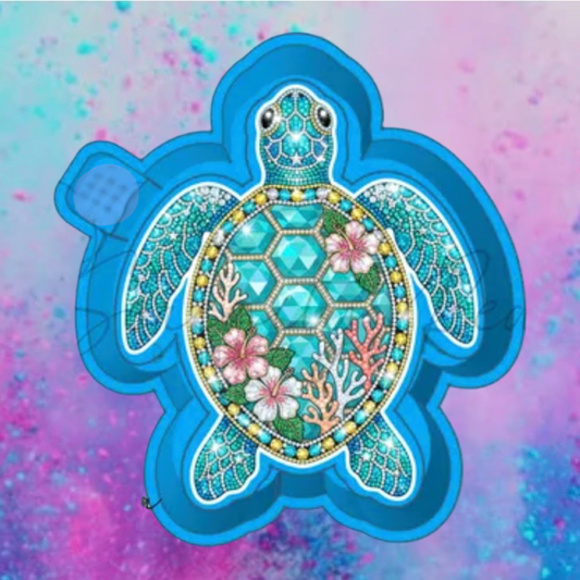 Sea turtle car freshie mold and cardstock
