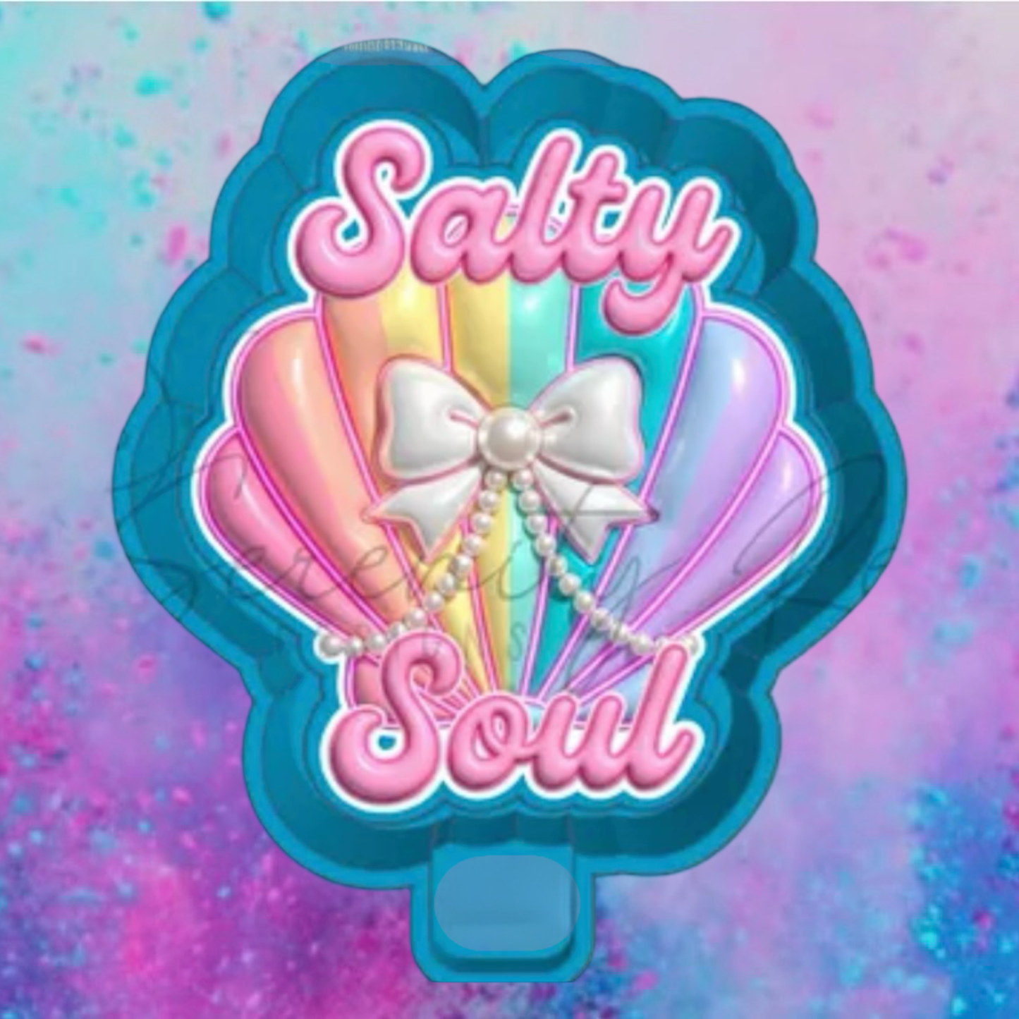 Salty Soul car freshie mold and cardstock