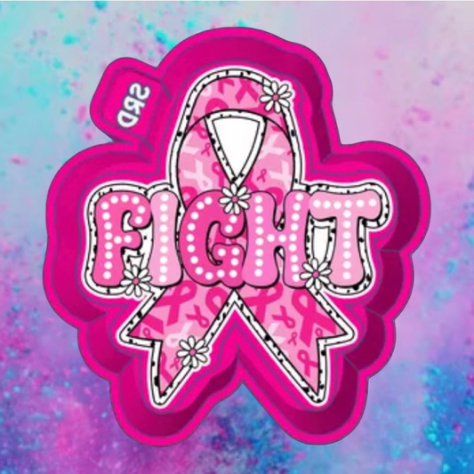 Cancer fight ribbon car freshie mold and cardstock