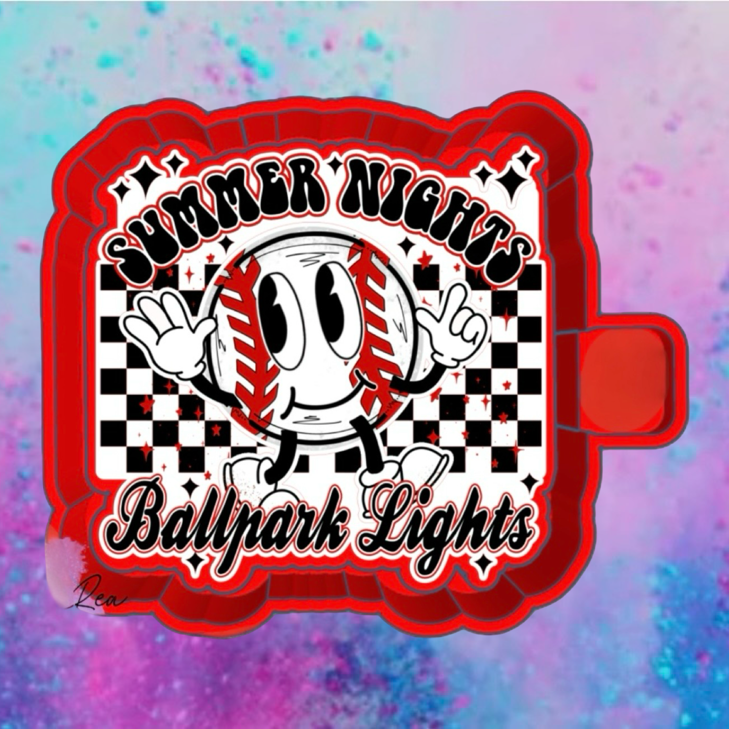 Summer night lights car freshie mold and cardstock