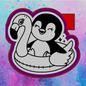 Penguin on raft freshie mold