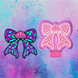 Mermaid tail and shell bow freshie mold