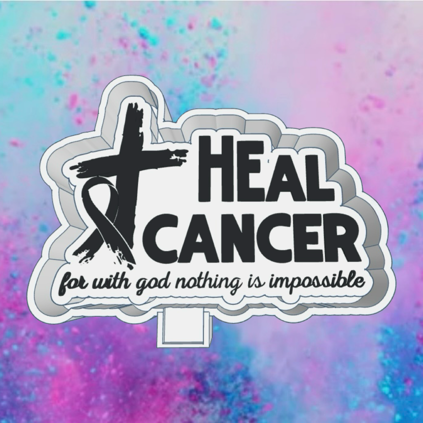 Heal cancer freshie mold