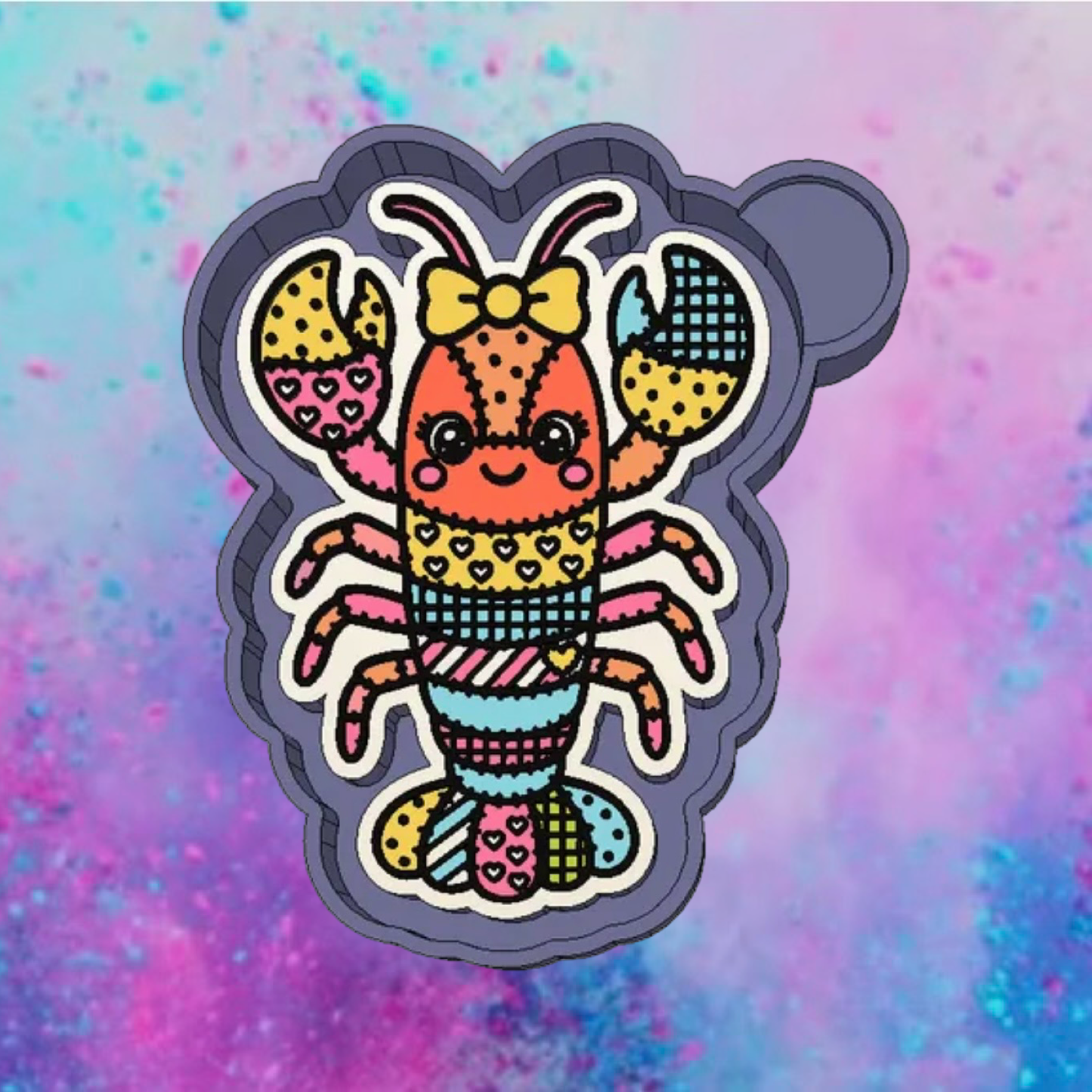 Patchwork lobster freshie mold