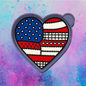 Patchwork heart USA flag freshie mold