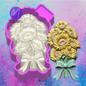 3D coquette bow with sunflowers freshie molds.