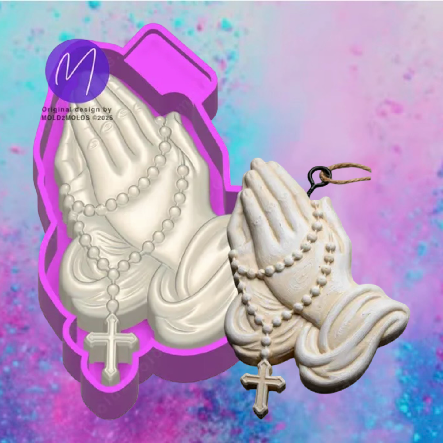 3D Praying hands freshie molds.
