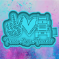 Peace and love trucker car freshie mold.