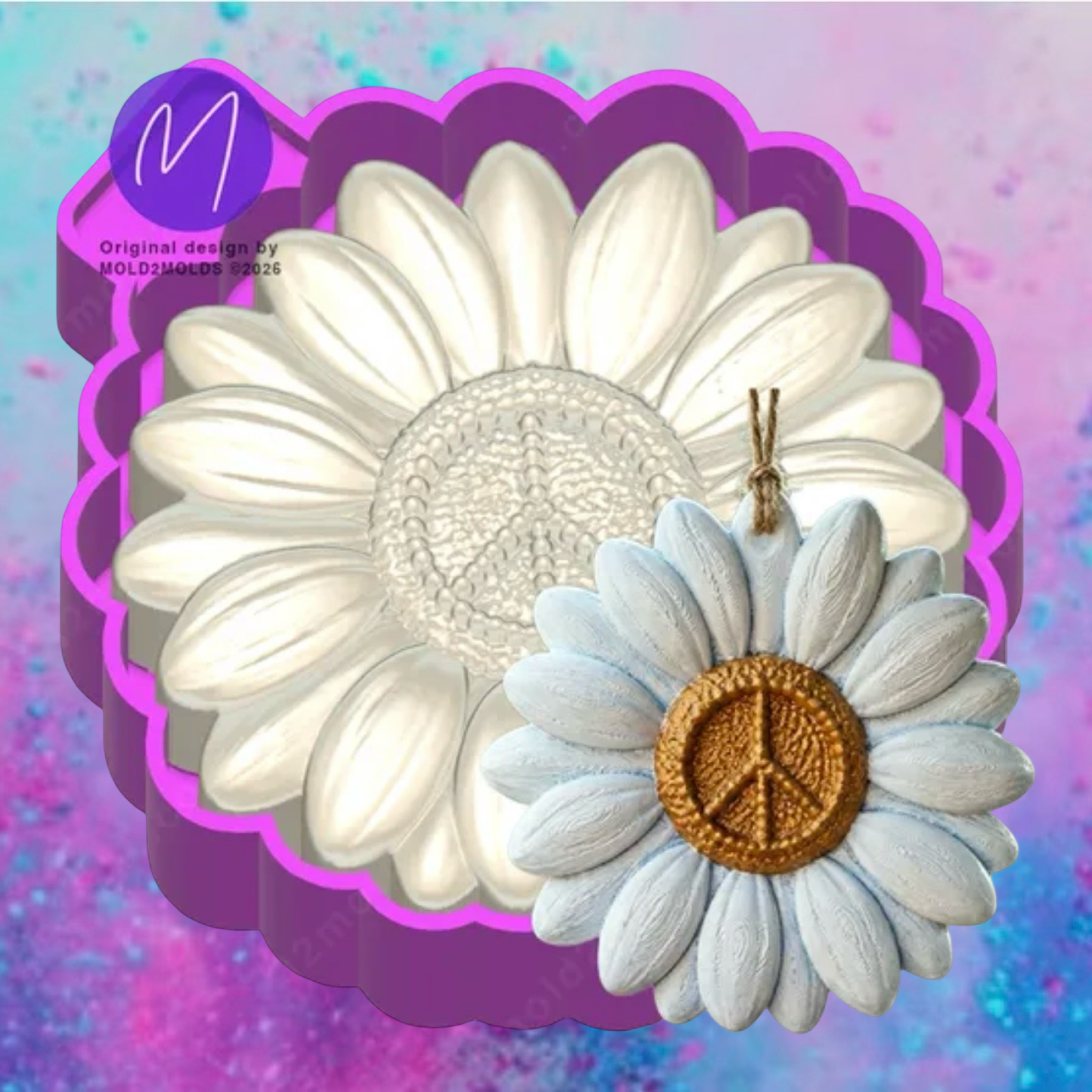 3D peace Daisy freshie molds.