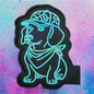 Dachshund in camo hat freshie mold